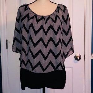 Black & gray zigzag